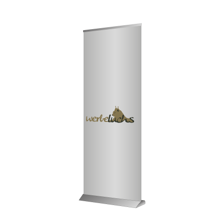 Roll-Up Deluxe | B 85 cm x H 153 - 200 cm | einseitig bedruckt